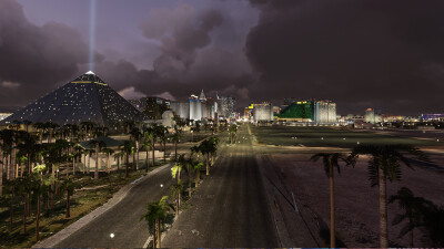 KLAS Las Vegas Airport and City - Microsoft Flight Simulator screenshot