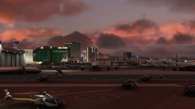 KLAS Las Vegas Airport and City - Microsoft Flight Simulator screenshot