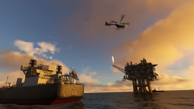 Aerosoft Offshore Landmarks North Sea - Microsoft Flight Simulator screenshot
