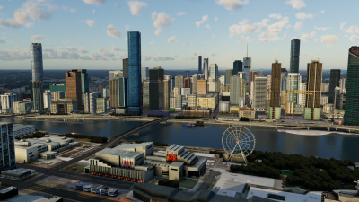 Landmarks Brisbane City Pack - X-Plane 12 screenshot