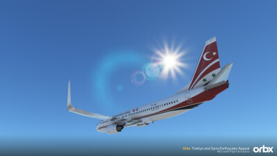 Orbx Türkiye and Syria Earthquake $10 Appeal - Microsoft Flight Simulator screenshot