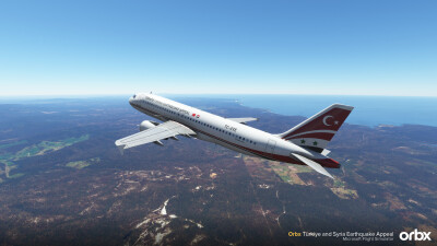 Orbx Türkiye and Syria Earthquake $10 Appeal - Microsoft Flight Simulator screenshot