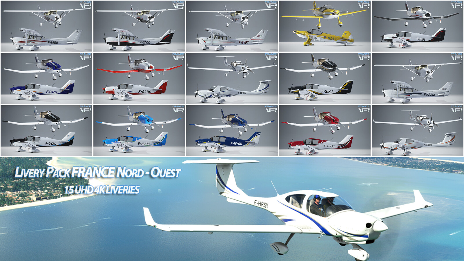 France VFR Livery Pack France Nord-Ouest - Microsoft Flight Simulator