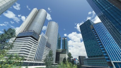 SamScene3D Japan City Nagoya - Microsoft Flight Simulator screenshot