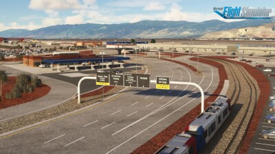 KSLC Salt Lake City International Airport - Microsoft Flight Simulator screenshot