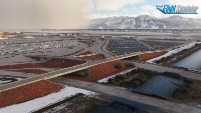 KSLC Salt Lake City International Airport - Microsoft Flight Simulator screenshot