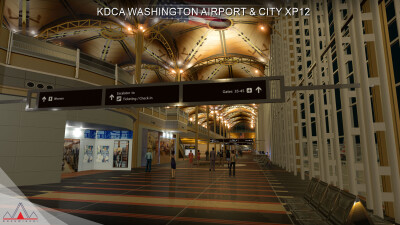 KDCA Washington Airport & City - X-Plane 12 screenshot