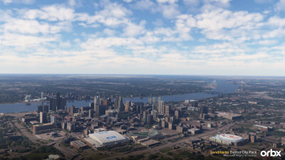 Landmarks Detroit City Pack - Microsoft Flight Simulator screenshot