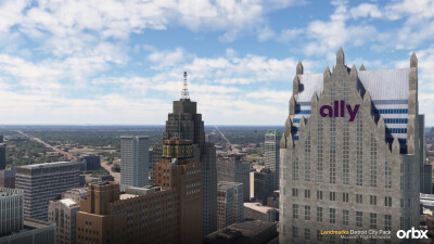 Landmarks Detroit City Pack - Microsoft Flight Simulator screenshot