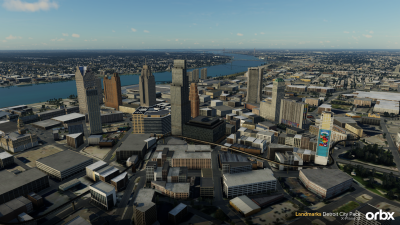 Landmarks Detroit City Pack - X-Plane 12 screenshot