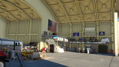 KIYK Inyokern Airport Maverick's Hangar - Microsoft Flight Simulator screenshot