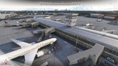 EPWA Warsaw Chopin Airport - Microsoft Flight Simulator screenshot