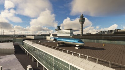 EHAM Amsterdam NL Airport - Microsoft Flight Simulator screenshot