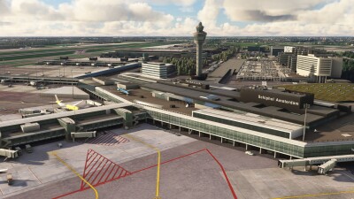 EHAM Amsterdam NL Airport - Microsoft Flight Simulator screenshot