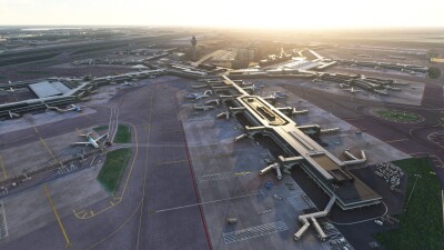 EHAM Amsterdam NL Airport - Microsoft Flight Simulator screenshot