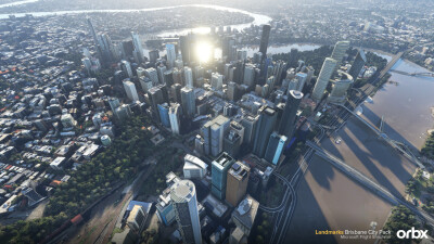 Landmarks Brisbane City Pack - Microsoft Flight Simulator 2024 screenshot