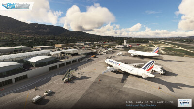 LFKC Calvi Sainte-Catherine Airport - Microsoft Flight Simulator screenshot