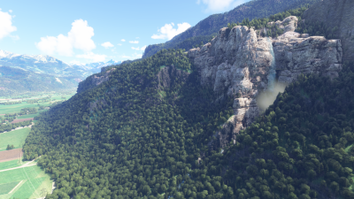 Cli4D Designs Waterfalls of Switzerland, Meringen - Microsoft Flight Simulator 2024 screenshot