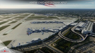 KMDW Chicago Midway International Airport - X-Plane 12 screenshot