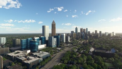 SamScene3D Atlanta Modern City - Microsoft Flight Simulator screenshot