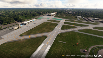KDET Detroit Coleman A. Young International Airport - Microsoft Flight Simulator screenshot