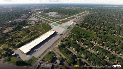 KDET Detroit Coleman A. Young International Airport - Microsoft Flight Simulator screenshot