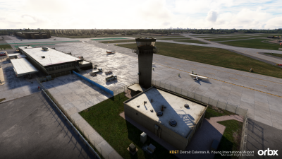 KDET Detroit Coleman A. Young International Airport - Microsoft Flight Simulator screenshot