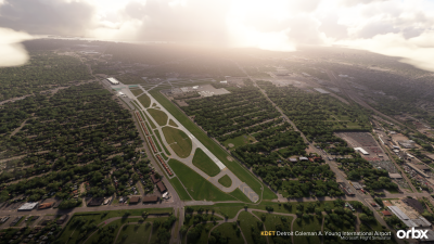 KDET Detroit Coleman A. Young International Airport - Microsoft Flight Simulator screenshot