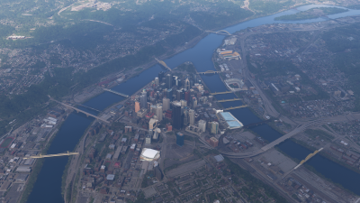 Dfflyer Direct Pittsburgh City & Bridges Pack - Microsoft Flight Simulator screenshot