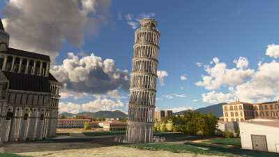 Iron Sim Pisa City Landmarks - Microsoft Flight Simulator screenshot