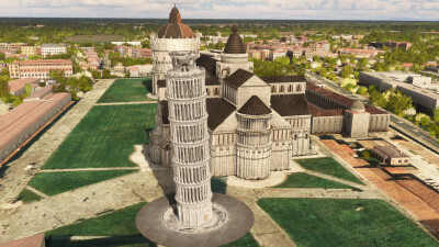 Iron Sim Pisa City Landmarks - Microsoft Flight Simulator screenshot