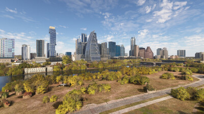 SamScene3D Austin Modern City - Microsoft Flight Simulator screenshot