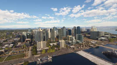 SamScene3D San Diego Modern City - Microsoft Flight Simulator screenshot