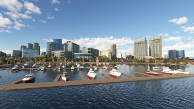 SamScene3D San Diego Modern City - Microsoft Flight Simulator screenshot