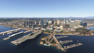 SamScene3D San Diego Modern City - Microsoft Flight Simulator screenshot