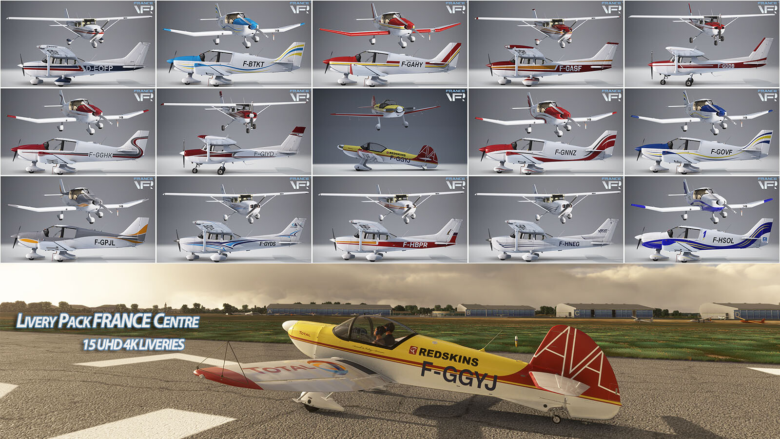 France VFR Livery Pack Centre - Microsoft Flight Simulator