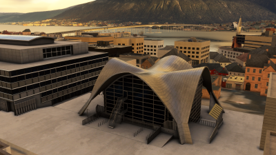 Iron Sim Tromso City Landmarks - Microsoft Flight Simulator 2024 screenshot