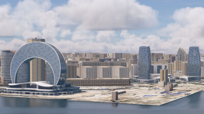 Azrsim Baku City Landmarks - Microsoft Flight Simulator screenshot