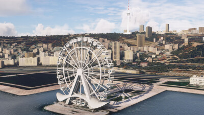 Azrsim Baku City Landmarks - Microsoft Flight Simulator screenshot