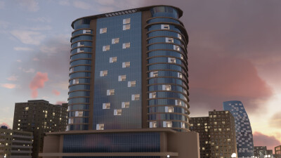 Azrsim Baku City Landmarks - Microsoft Flight Simulator screenshot