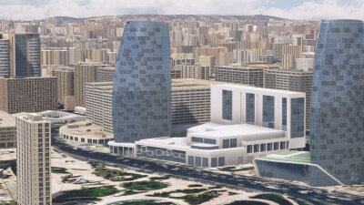 Azrsim Baku City Landmarks - Microsoft Flight Simulator screenshot