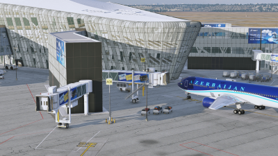 UBBB Baku Heydar Aliyev International Airport - X-Plane 12 screenshot