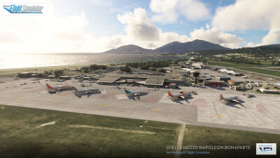 LFKJ Ajaccio Napoleon Bonaparte Airport - Microsoft Flight Simulator screenshot
