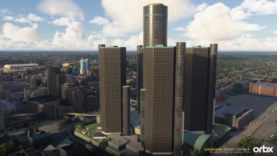 Landmarks Detroit City Pack - Microsoft Flight Simulator 2024 screenshot