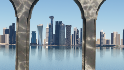 Tuwaiq Qatar Landmarks - Microsoft Flight Simulator screenshot