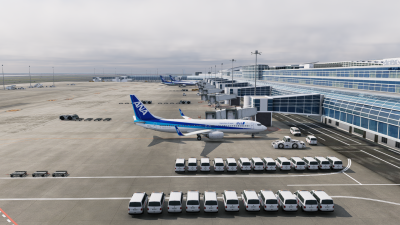 RJTT Tokyo Haneda Airport - X-Plane 12 screenshot