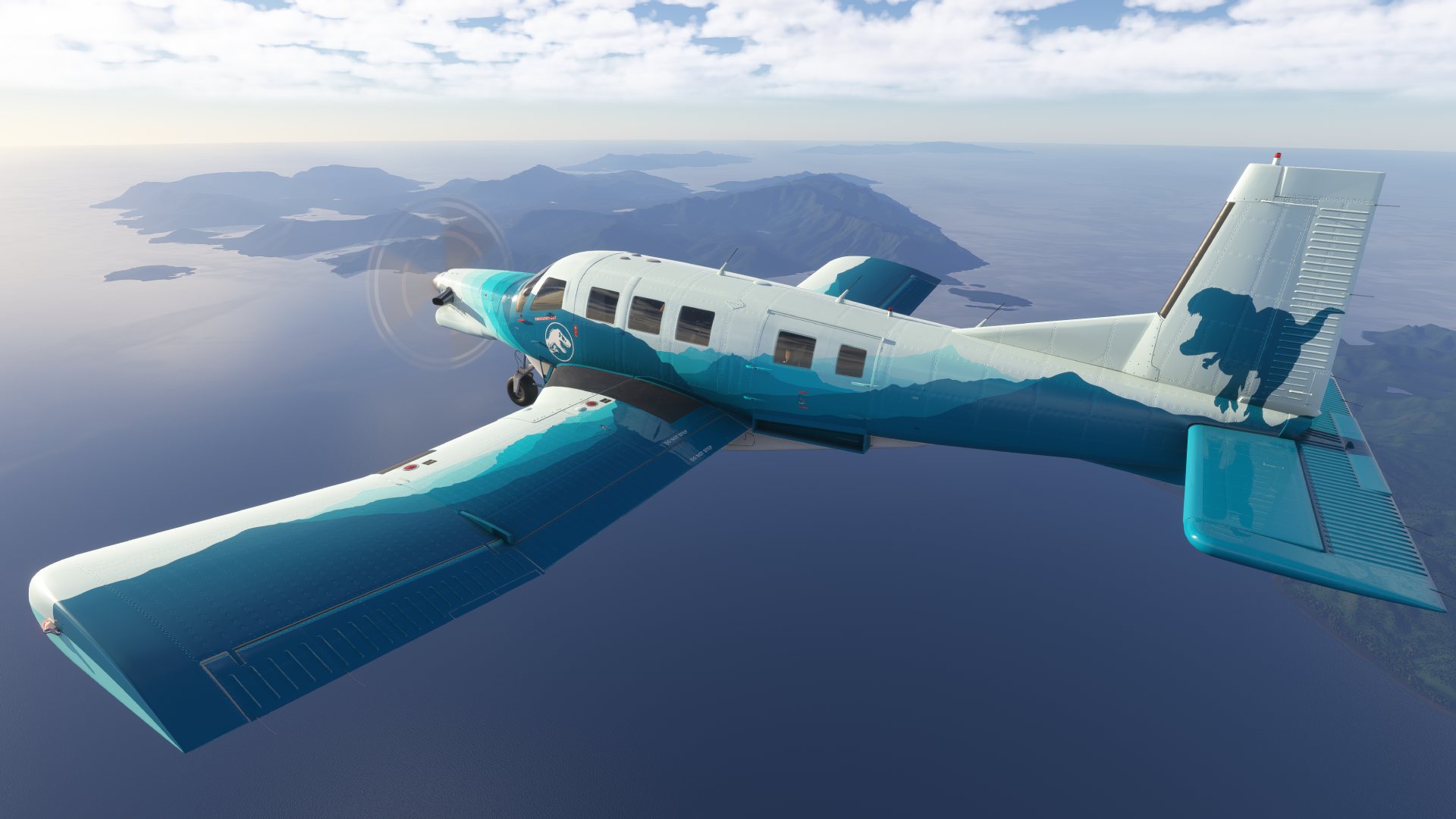 Jurassic World Archipelago and PAC750 - Microsoft Flight Simulator 2020