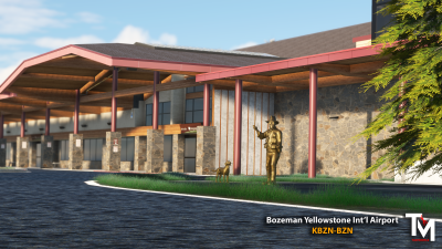 KBZN Bozeman Yellowstone International Airport - Microsoft Flight Simulator screenshot
