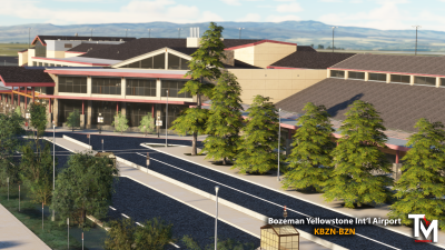 KBZN Bozeman Yellowstone International Airport - Microsoft Flight Simulator screenshot