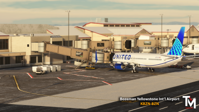 KBZN Bozeman Yellowstone International Airport - Microsoft Flight Simulator screenshot